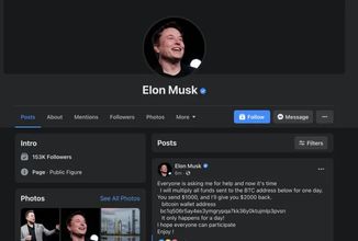 Facebook ověřil fanpage Elona Muska, porušil tak vlastní pravidla