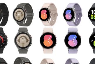 Obrázky doplňků pro skládací telefony od Samsungu a hodinek Galaxy Watch 5