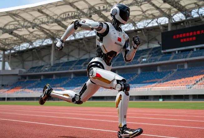 Čínský robot uběhl stovku rychleji než Usain Bolt