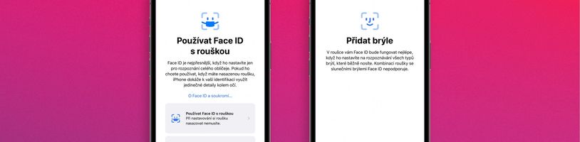 Budoucí iOS 15.4 nabídne Face ID s rouškou na obličeji