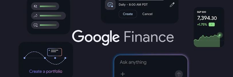 Google Finance dostal appku pro Android, vysvětlí pohyby akcií přes AI