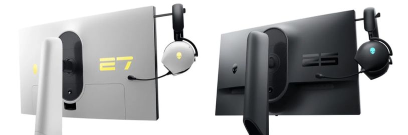 Nové monitory od Alienware se chlubí držákem na sluchátka a vysokou obnovovací frekvencí