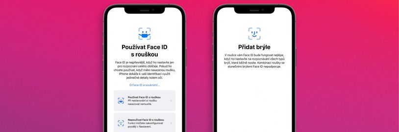 Budoucí iOS 15.4 nabídne Face ID s rouškou na obličeji