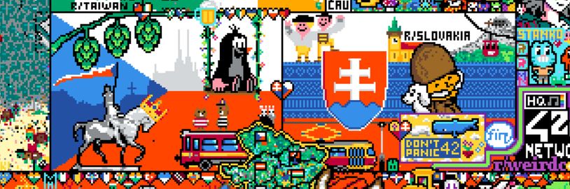 r/place se stalo velkou bitvou pixelů